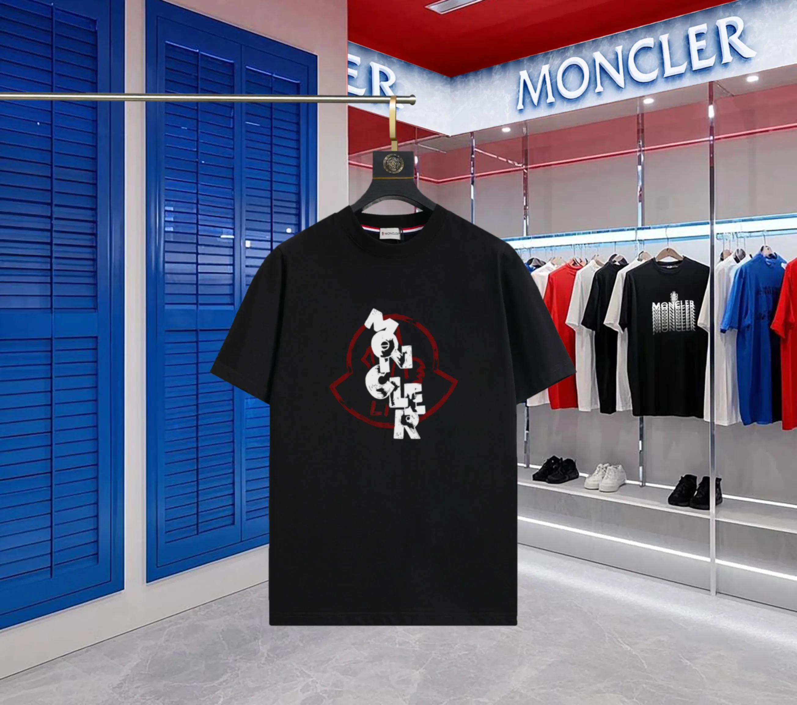 P80💰《Moncler~ 》2025New Arrival Quality T , Versatile Quality ！ ‼ 32 250G ‼ ， ， ， ， T 🤪 Sizes：S-M-L-XL-2XL ：Black，White， Same Style